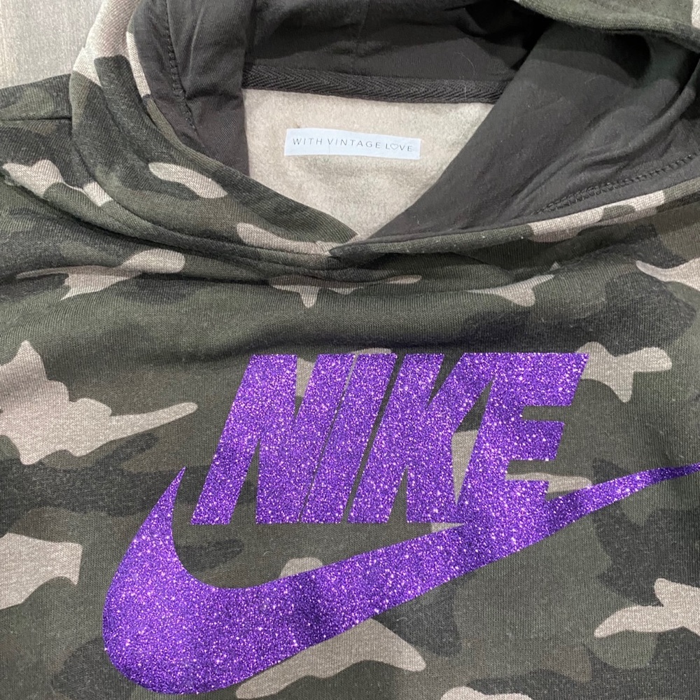 Vintage Nike Crop Camo Swestshirt